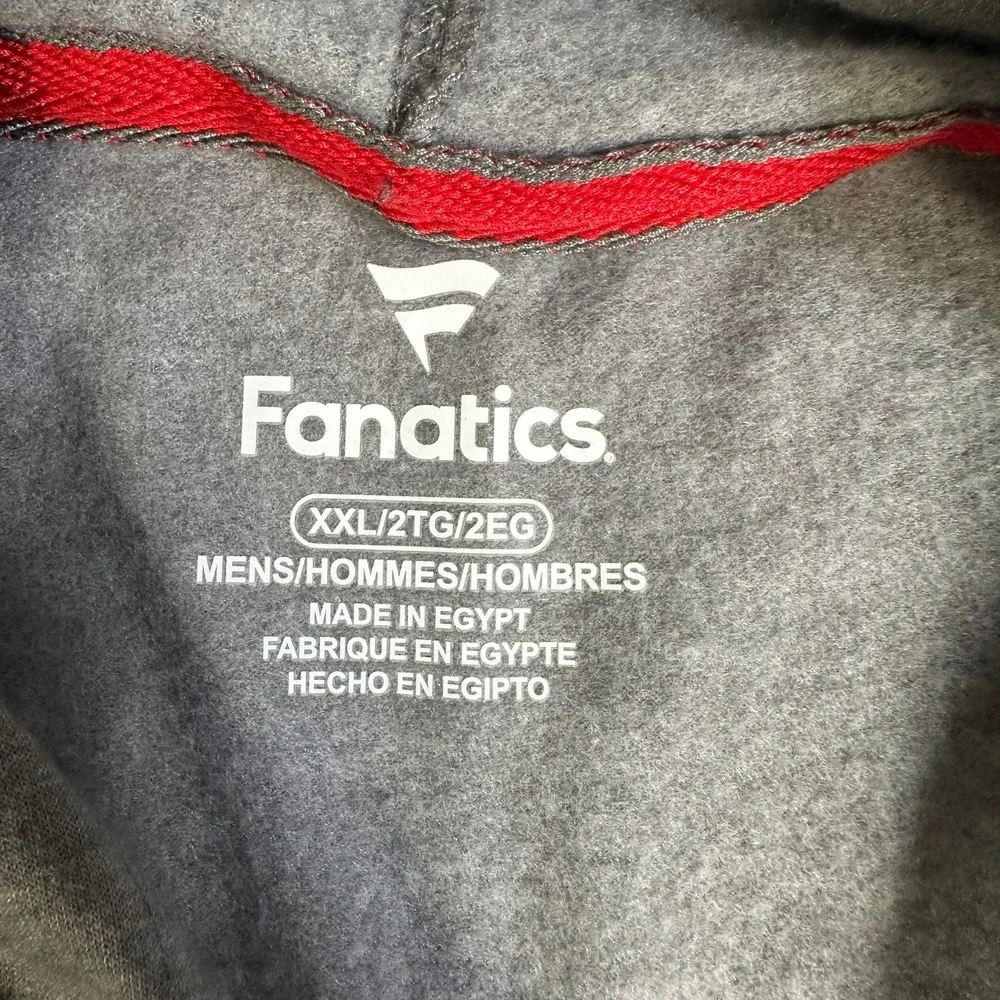 Fanatics‎ Detroit Red Wings NHL Hoodie Mens XXL Grey Red Embroidered Pullover